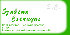 szabina csernyus business card